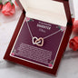 To My Daughter | Customized Name | Purple Background | Interlocking Hearts
