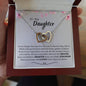 To My Daughter | Braver | Smarter | Stronger | Loved | Interlocking Hearts
