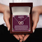 To My Daughter | Customized Name | Purple Background | Interlocking Hearts