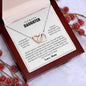 To My Beautiful Daughter | Customizable Signature | Interlocking Heart Necklace