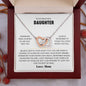 To My Beautiful Daughter | Customizable Signature | Interlocking Heart Necklace