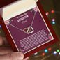 To My Daughter | Customized Name | Purple Background | Interlocking Hearts