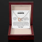 To My Beautiful Daughter | Customizable Signature | Interlocking Heart Necklace