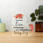 Those We Love | Loss Of A Loved One | Orange Flowers | Heart Acrylic