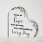 Those We Love | Loss Of A Loved One | Black & White Flowers | Heart Acrylic