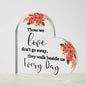 Those We Love | Loss Of A Loved One | Orange Flowers | Heart Acrylic