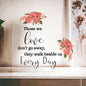 Those We Love | Loss Of A Loved One | Orange Flowers | Heart Acrylic