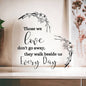 Those We Love | Loss Of A Loved One | Black & White Flowers | Heart Acrylic