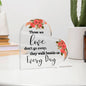 Those We Love | Loss Of A Loved One | Orange Flowers | Heart Acrylic