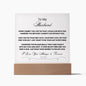 To My Husband | I Love You Always & Forever Square Acrylic Plaque | Heart Line