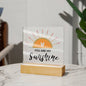 You Are My Sunshine | Orange Sun & Heart | Square Plaque