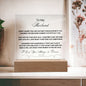 To My Husband | I Love You Always & Forever Square Acrylic Plaque | Heart Line