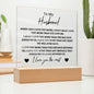 To My Husband | I Love You The Most | Square Acrylic Plaque