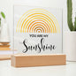 You Are My Sunshine | Rainbow Sun | Square Plaque