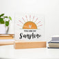 You Are My Sunshine | Orange Sun & Heart | Square Plaque