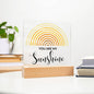 You Are My Sunshine | Rainbow Sun | Square Plaque
