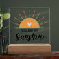 You Are My Sunshine | Orange Sun & Heart | Square Plaque