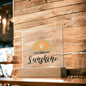 You Are My Sunshine | Orange Sun & Heart | Square Plaque