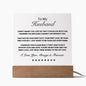 To My Husband | I Love You Always & Forever Square Acrylic Plaque | Heart Line