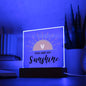 You Are My Sunshine | Orange Sun & Heart | Square Plaque