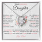 To My Precious Daughter | Pink Flower Heart | Love Dad | Forever Love Necklace