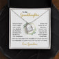 To My Granddaughter | Love Grandma | Gold Wreath with Greenery | Forever Love Necklace