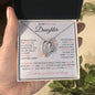 To My Precious Daughter | Pink Flowers | I Will Love You Forever | Forever Love Necklace