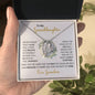 To My Granddaughter | Love Grandma | Gold Wreath with Greenery | Forever Love Necklace