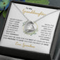 To My Granddaughter | Love Grandma | Gold Wreath with Greenery | Forever Love Necklace