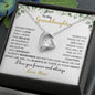 To My Granddaughter | Customizable From Mimi/Nana/Grandma | Green Flowers Across | Forever Love Necklace