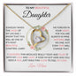 To My Beautiful Daughter | Pink Flowers | Love Mom | Forever Love Necklace