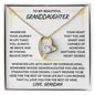 To My Beautiful Granddaughter | Love Grandma | Forever Love Necklace