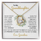 To My Granddaughter | Love Grandma | Gold Wreath with Greenery | Forever Love Necklace