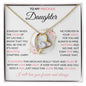 To My Precious Daughter | Pink Flowers | I Will Love You Forever | Forever Love Necklace