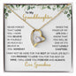 To My Granddaughter | I Will Love You Forever & Always | Forever Love Necklace