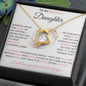 To My Precious Daughter | Pink Flowers | I Will Love You Forever | Forever Love Necklace