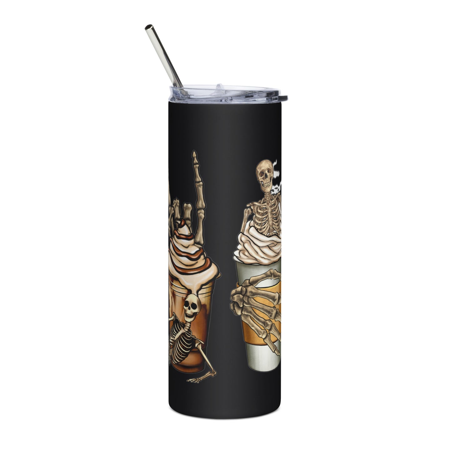 Halloween Coffee Skulls | Stainless steel tumbler