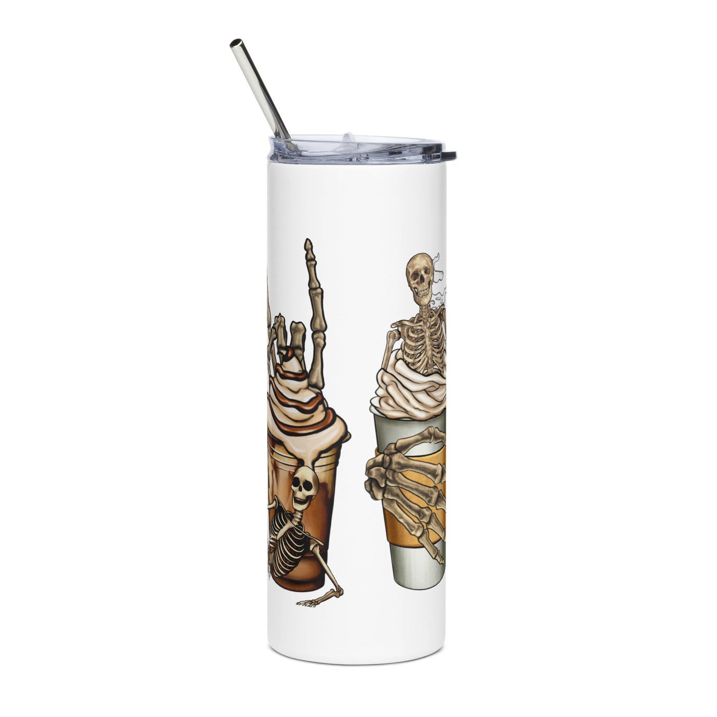Halloween Coffee Skulls | Stainless steel tumbler