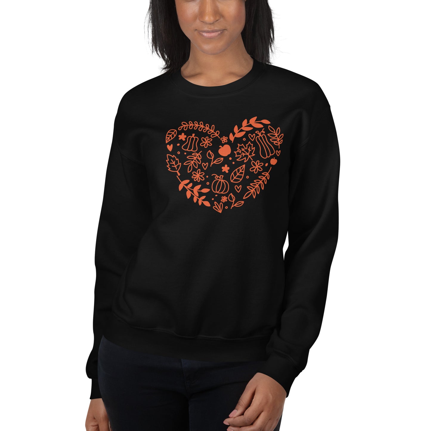 Fall Heart Collage Orange | Unisex Sweatshirt