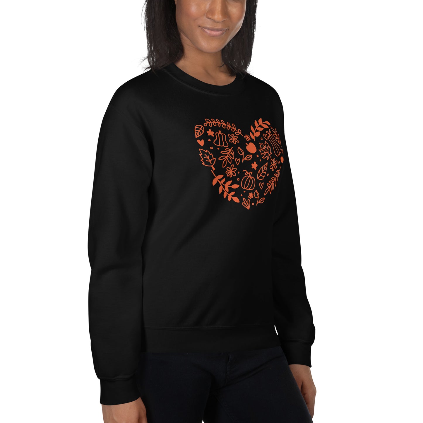 Fall Heart Collage Orange | Unisex Sweatshirt