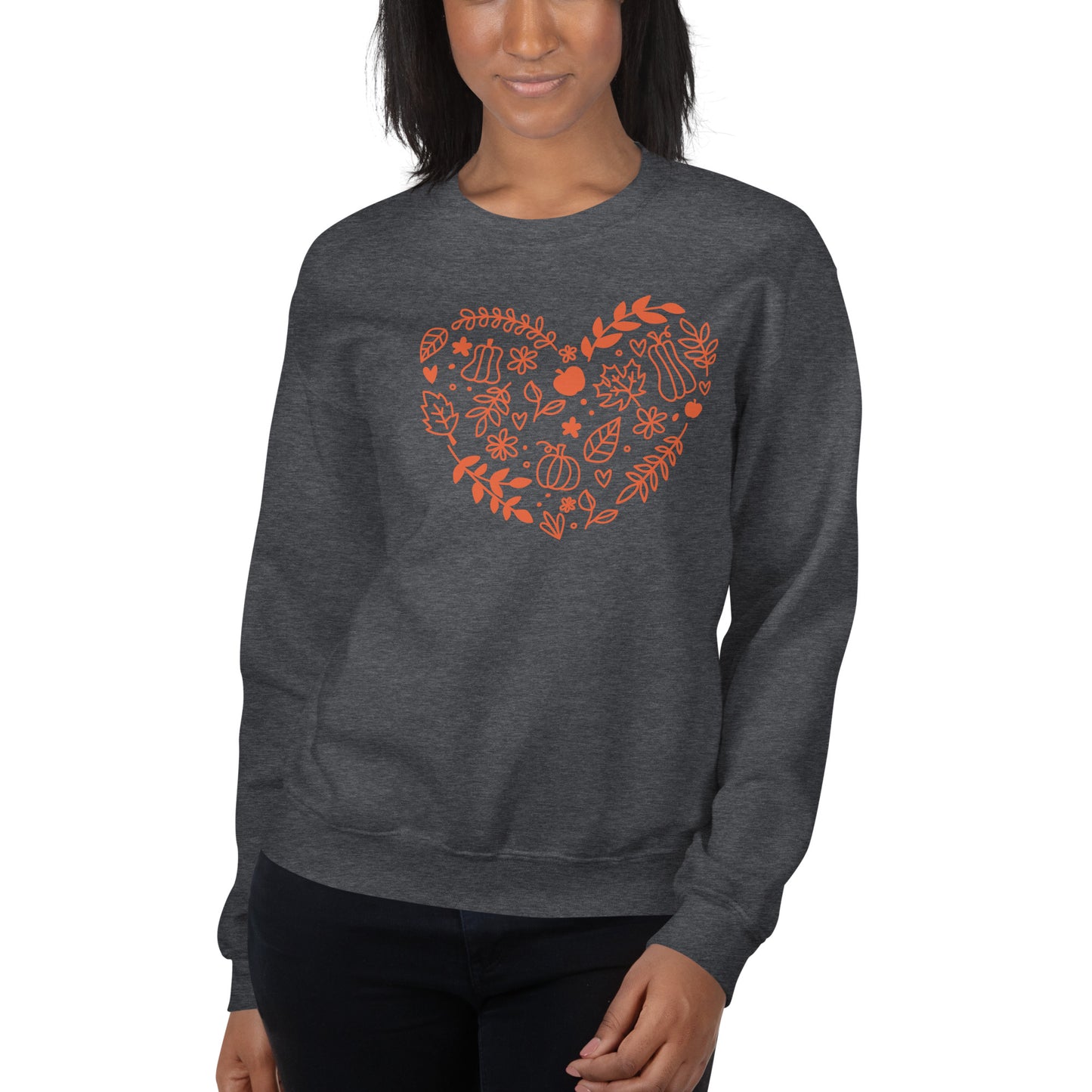 Fall Heart Collage Orange | Unisex Sweatshirt