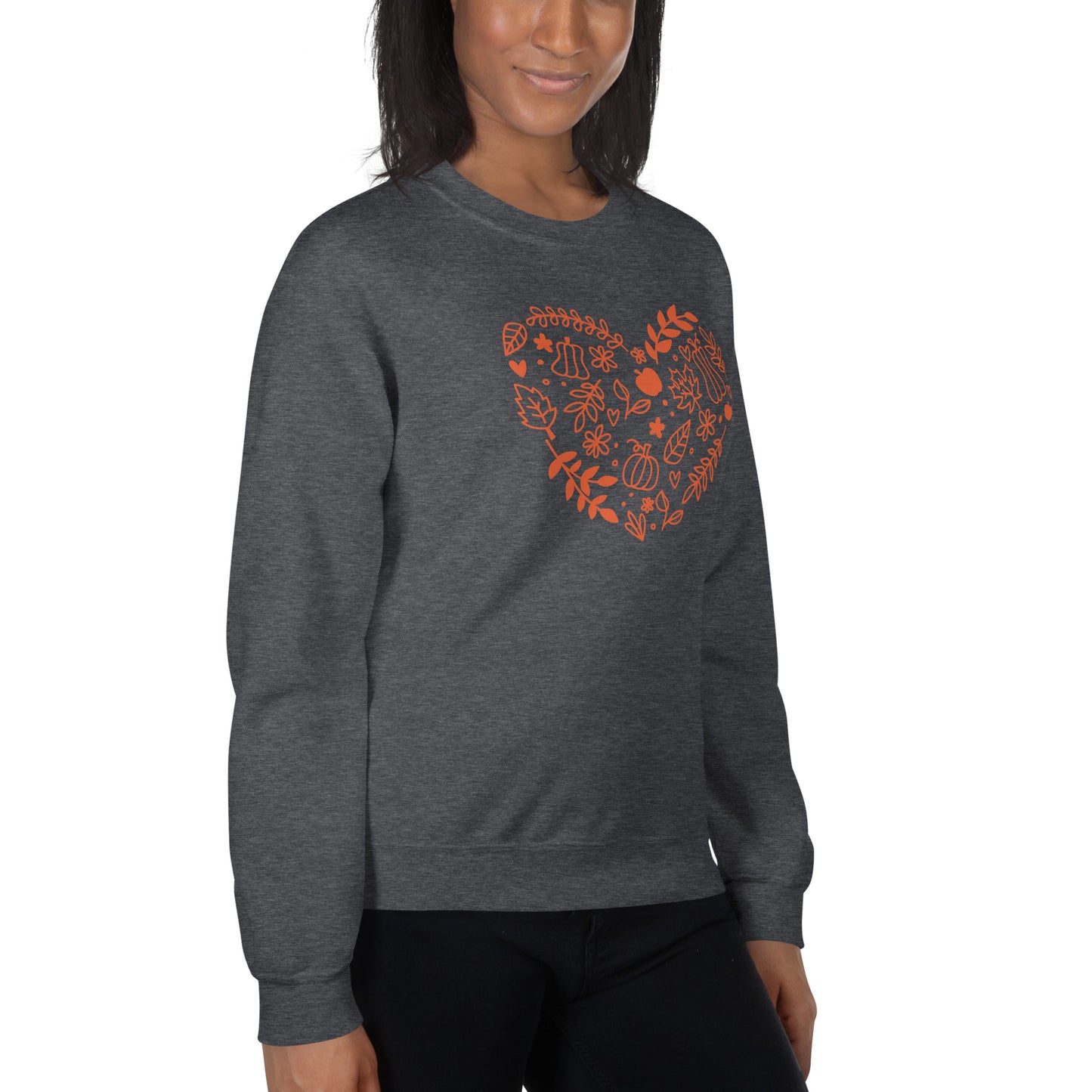 Fall Heart Collage Orange | Unisex Sweatshirt