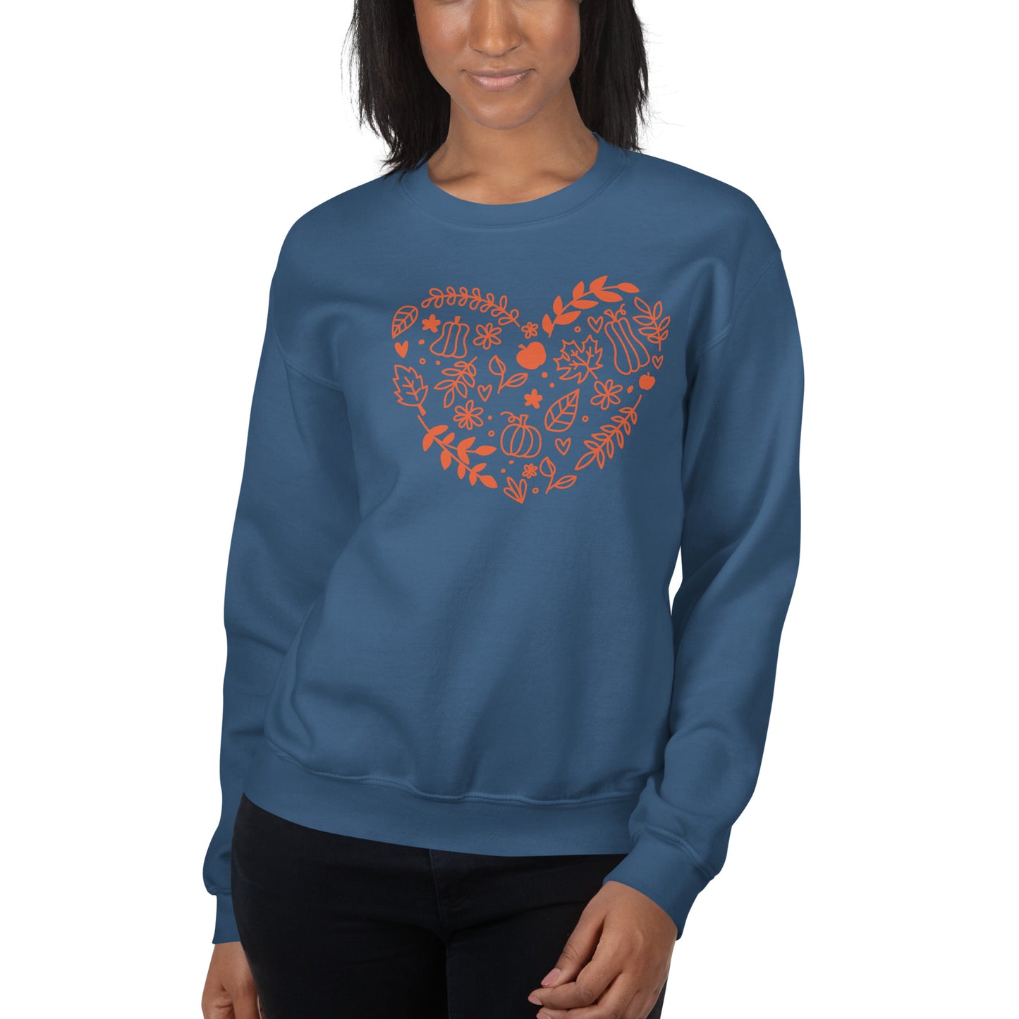 Fall Heart Collage Orange | Unisex Sweatshirt
