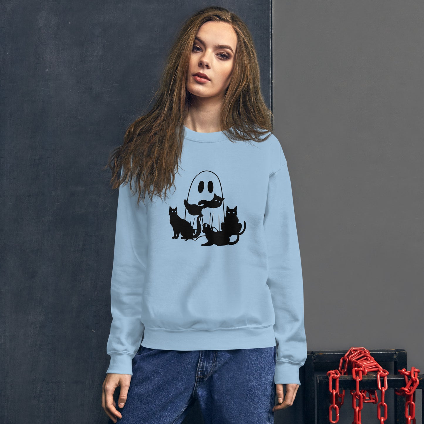 Ghost with Kitties | Unisex Sweatshirt