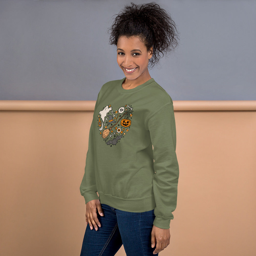 Halloween Heart Collage | Unisex Sweatshirt