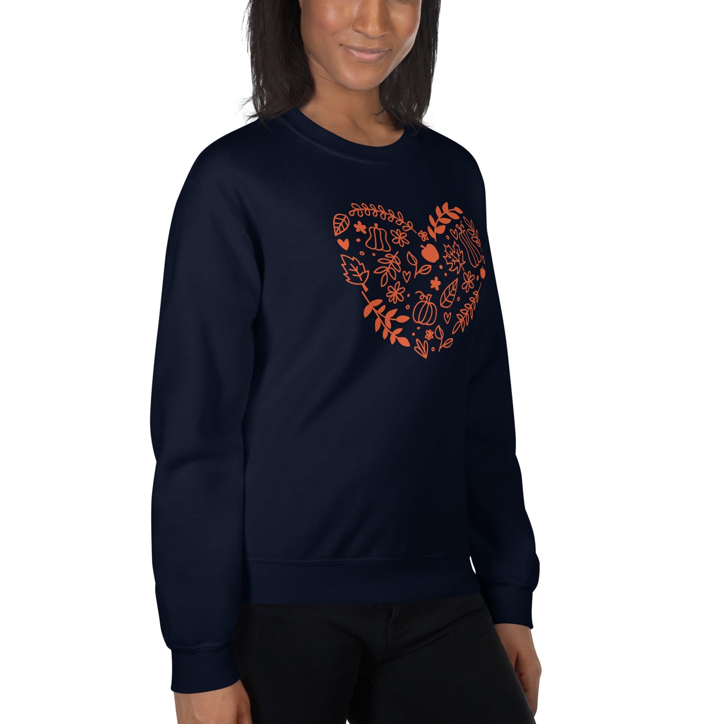 Fall Heart Collage Orange | Unisex Sweatshirt