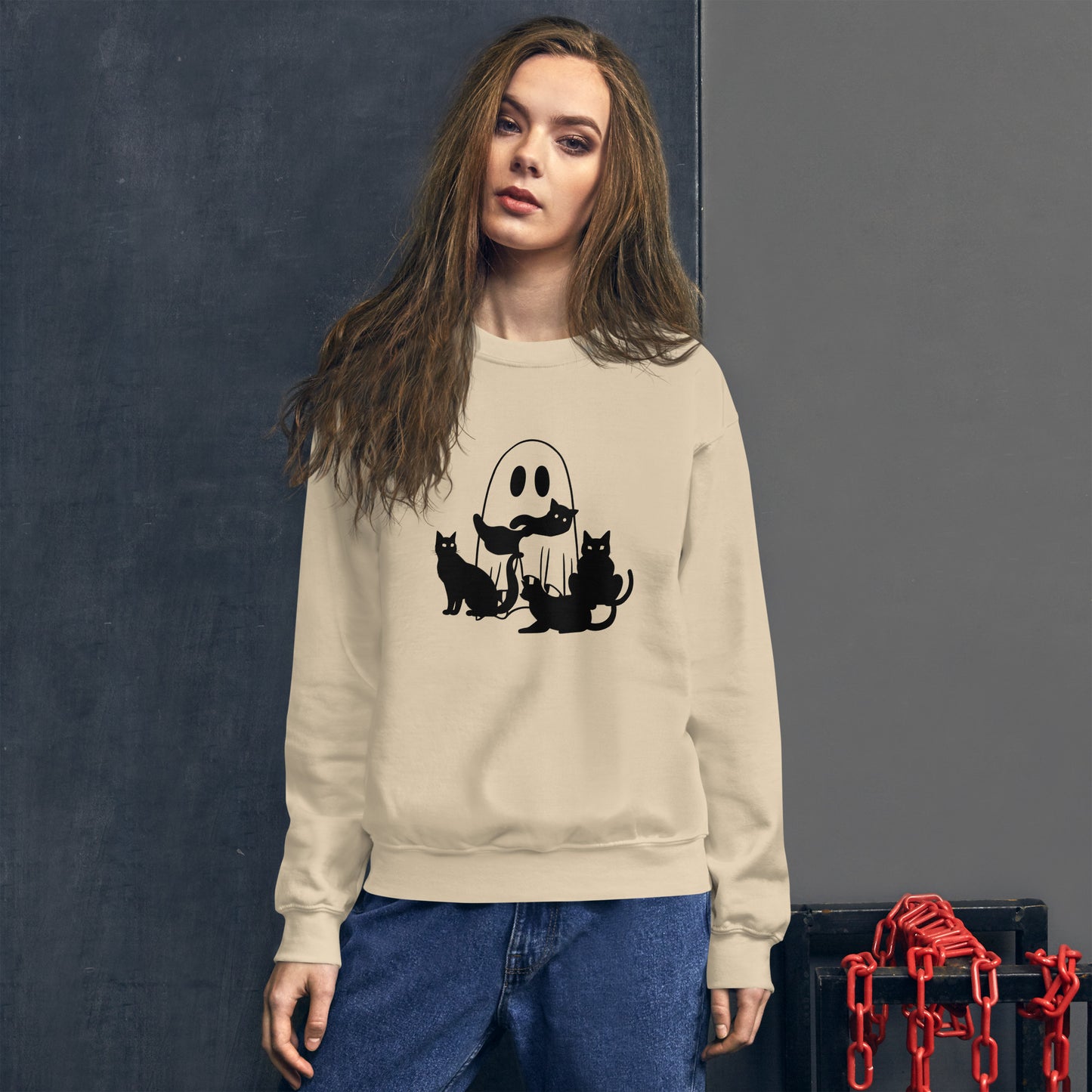 Ghost with Kitties | Unisex Sweatshirt