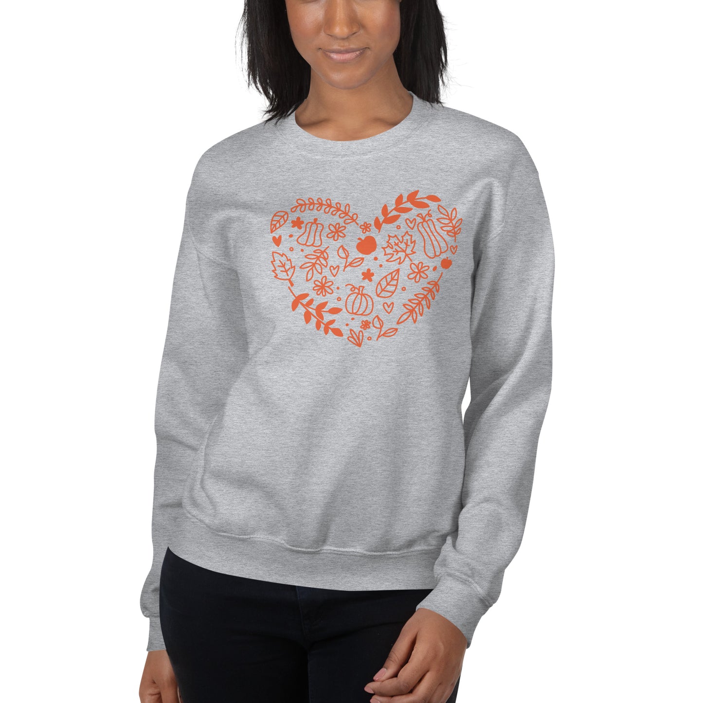 Fall Heart Collage Orange | Unisex Sweatshirt