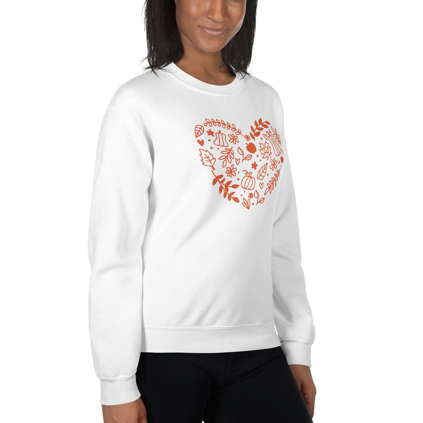 Fall Heart Collage Orange | Unisex Sweatshirt