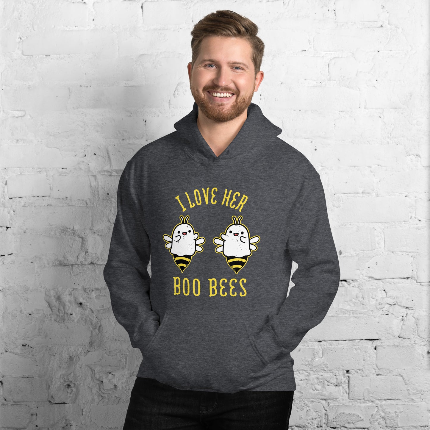 I Love Her Boo Bees | Halloween | Unisex Hoodie